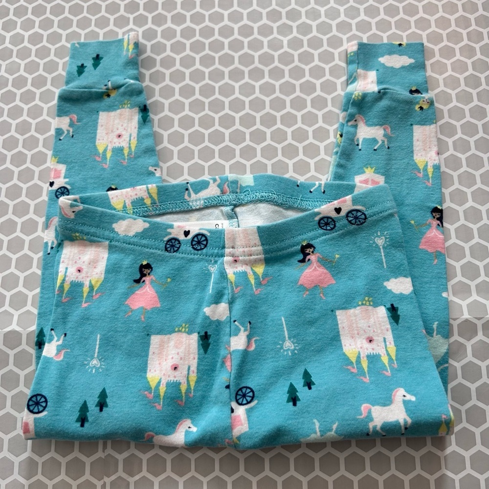 Carter's Teal Princess & Unicorn Pajama Set with Pink Accents Size 2T - Picture 5 of 9